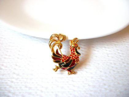 Retro Rooster Brooch Pin 110520