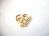 Vintage Clear Rhinestones Heart Pin Brooch 72116A