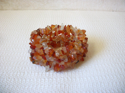 Baltic Amber Quartz Stone Chips Chunky Bracelet 41320