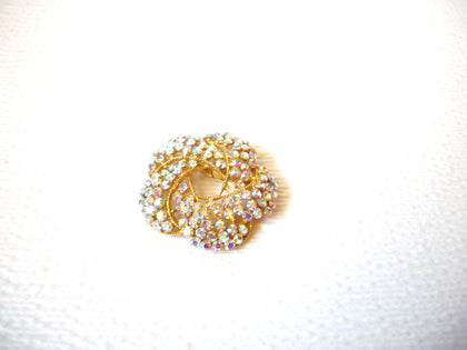 Vintage Larger Aurora Borelias Crystal Brooch Pin 110720