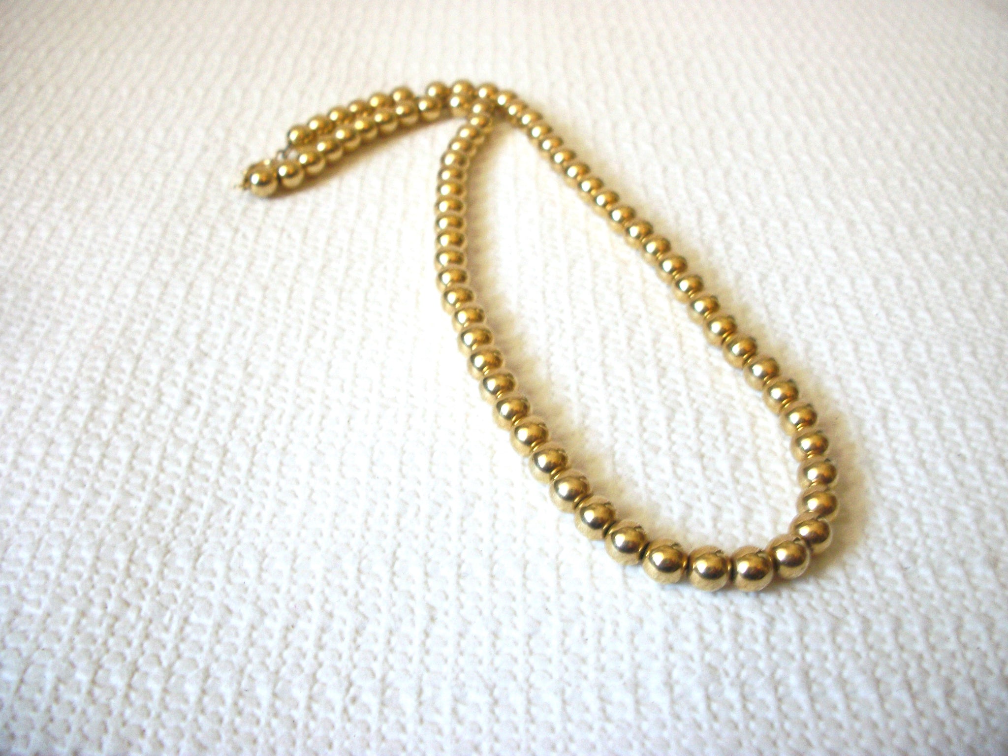 1950s Vintage Gold Toned Metal Necklace 41320