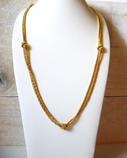 Vintage Long Hand Knotted Necklace 41320