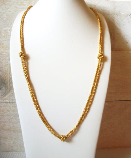 Vintage Long Hand Knotted Necklace 41320
