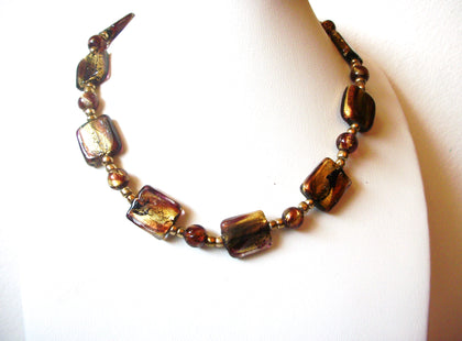 Vintage Dichroic Glass Necklace 110520