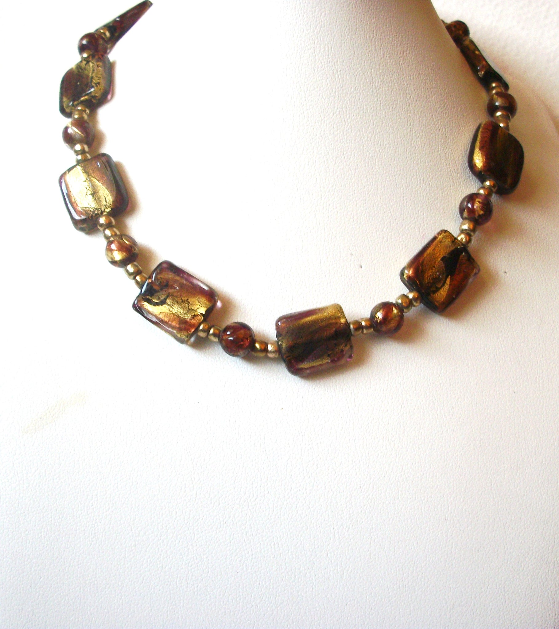 Vintage Dichroic Glass Necklace 110520