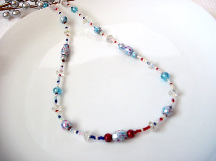 Vintage Colorful Glass No Closure Necklace 72116A
