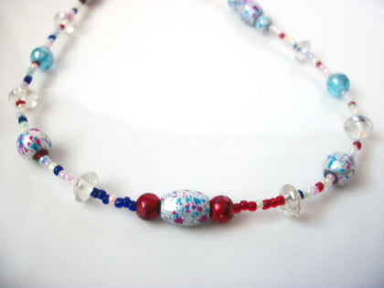 Vintage Colorful Glass No Closure Necklace 72116A