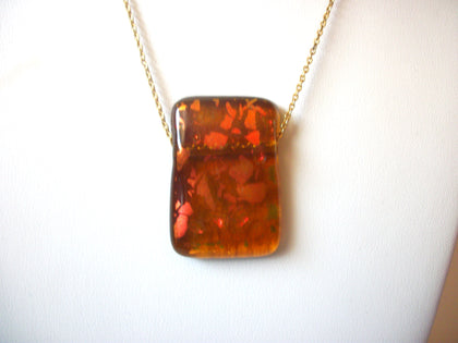 Vintage NAPIER Dichroic Glass Necklace 110520