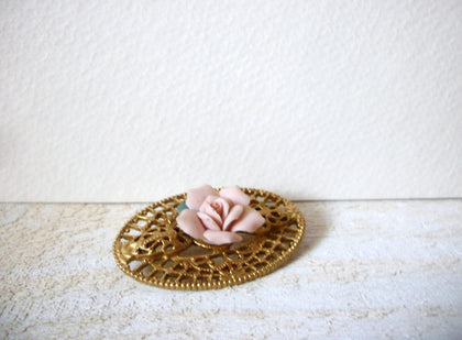 Vintage Victorian Porcelain Brooch 41320