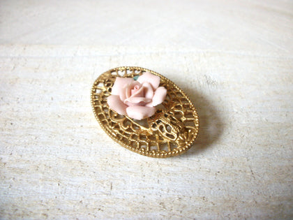 Vintage Victorian Porcelain Brooch 41320