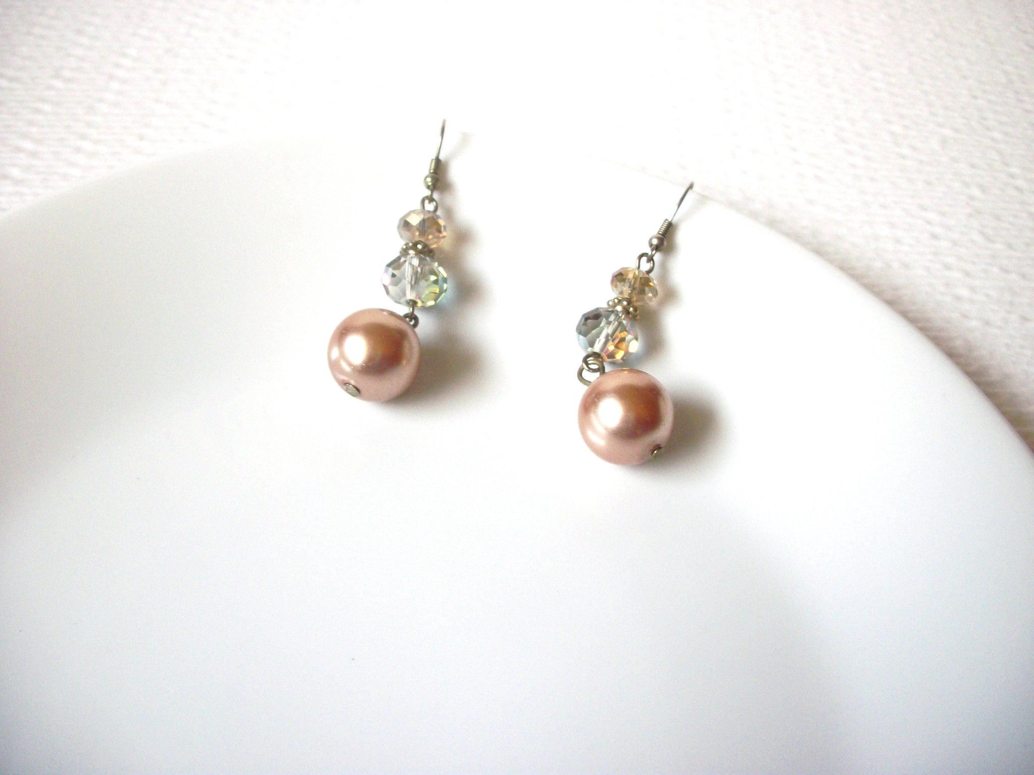 Vintage Glass Pearl Earrings 110520