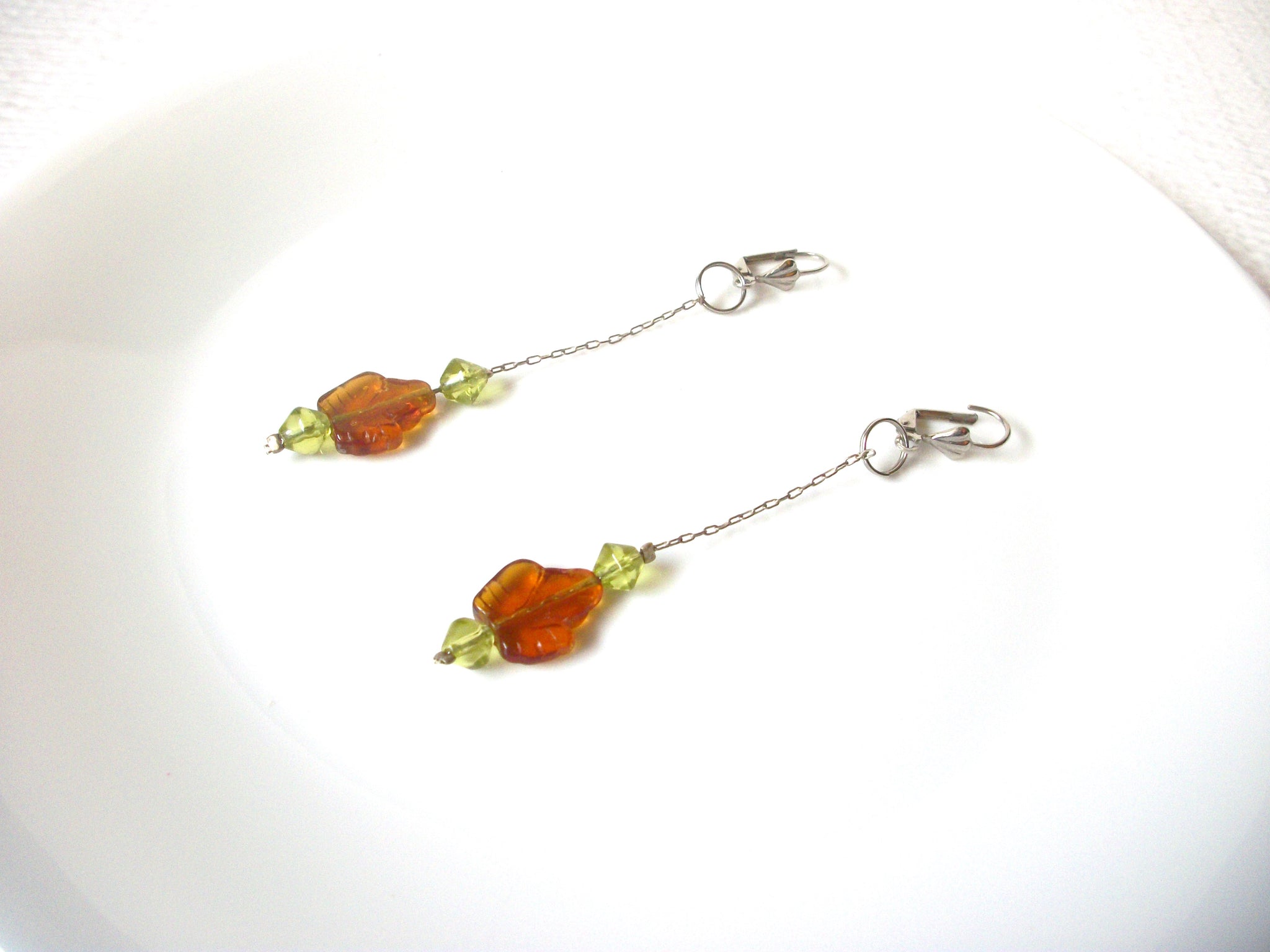 Vintage Czech Glass Earrings 110520