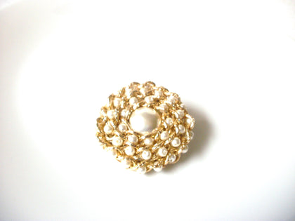 Vintage 1950 Faux Pearl Brooch Pin 110520