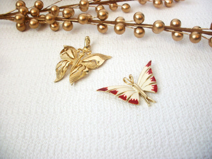 Vintage Butterflies Pendant 2X Lot 72116A
