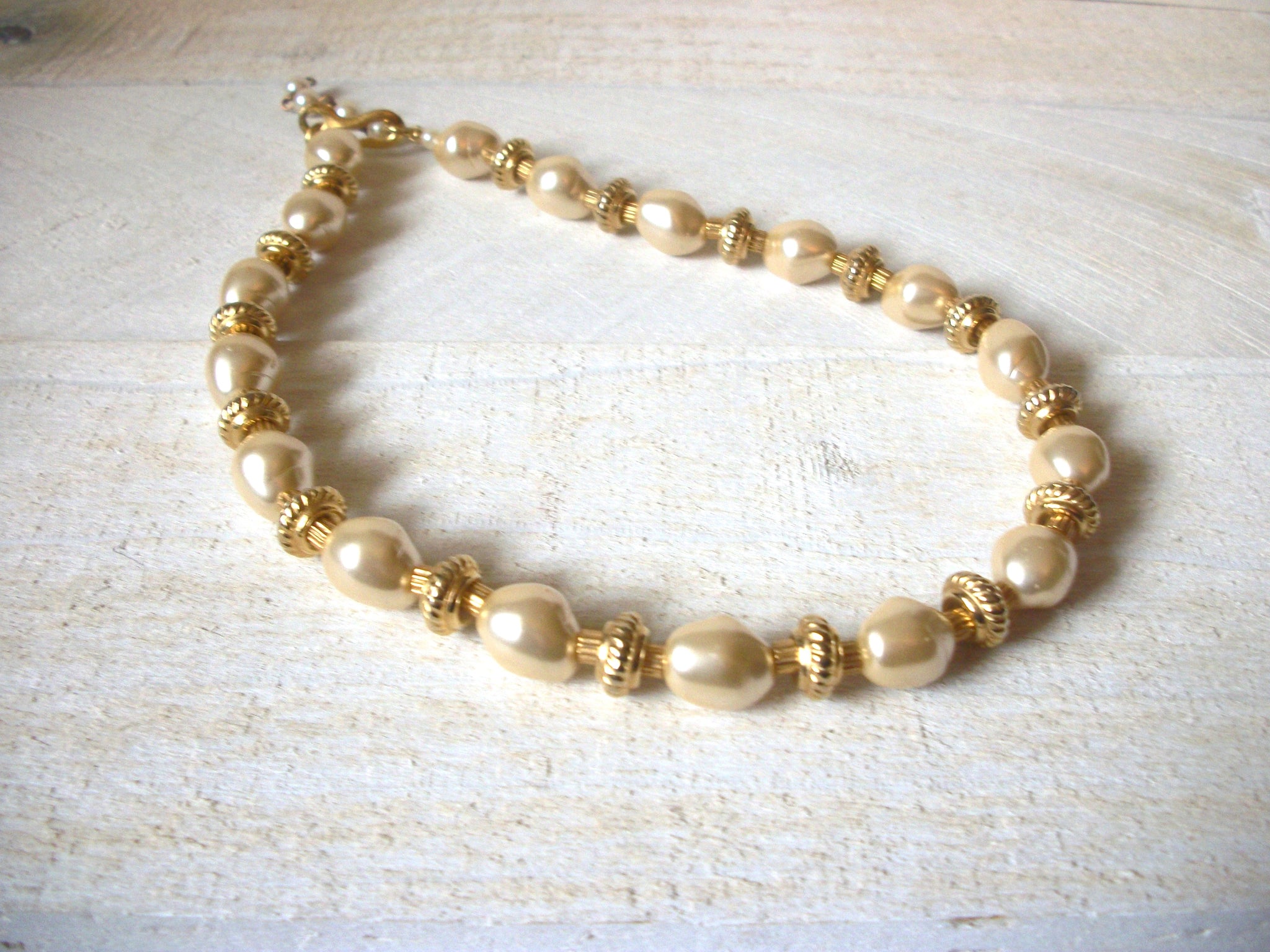Vintage Glass Pearl Necklace 41420