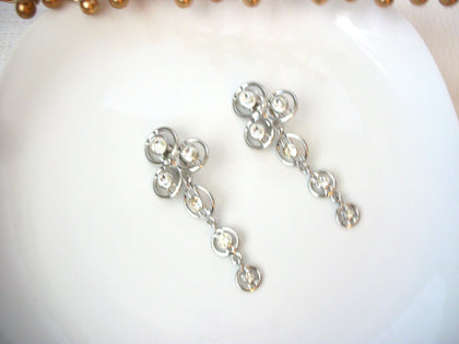 Vintage Long Rhinestones Earrings 71116