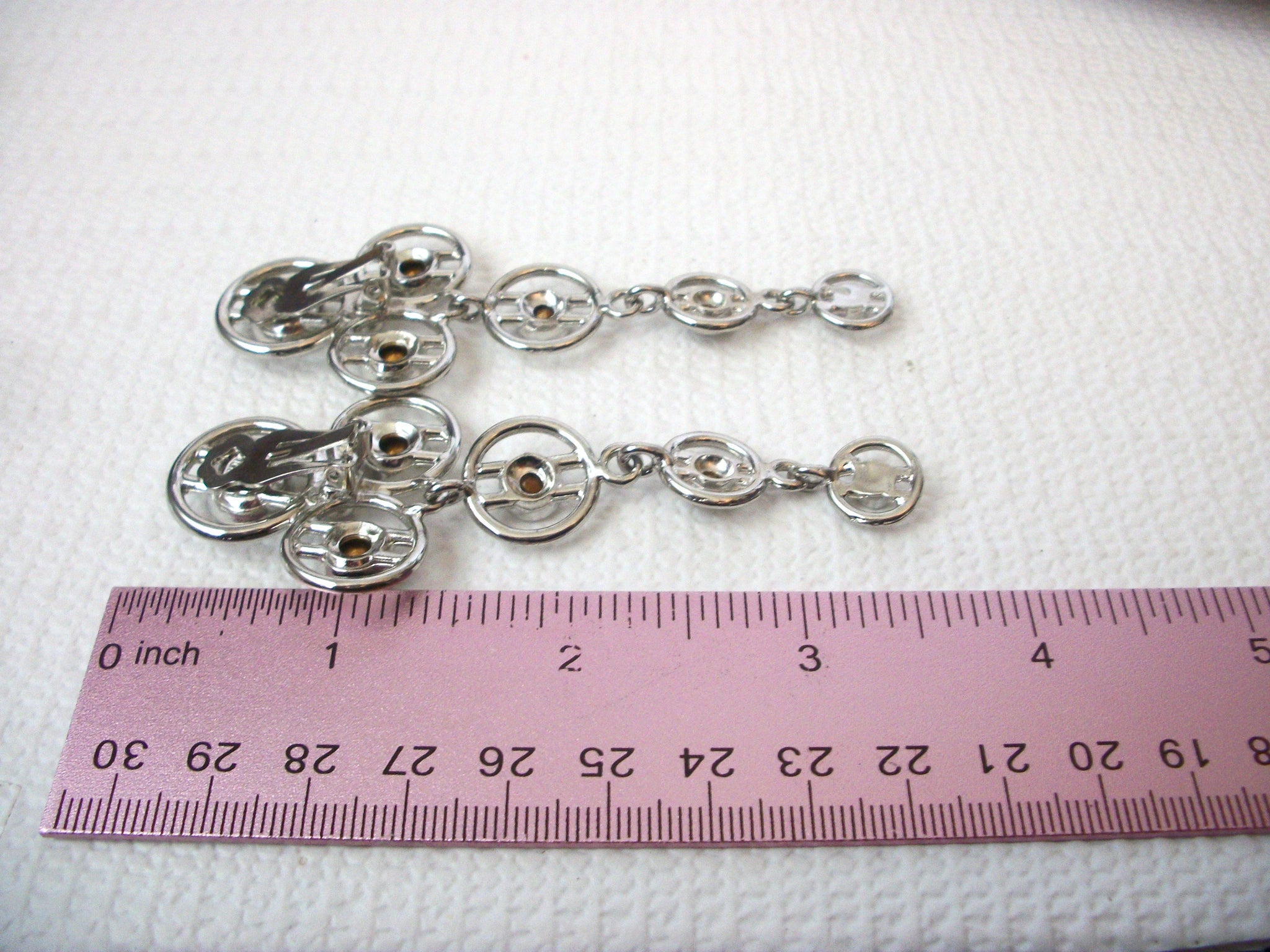 Vintage Long Rhinestones Earrings 71116