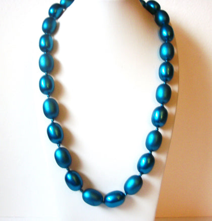 Vintage 1950s HONGKONG Teal Necklace 110820