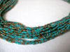 Southwestern 1980s Turquoise Glass Necklace 41420