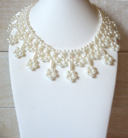 Hand Strung Faux Pearl Necklace 41420