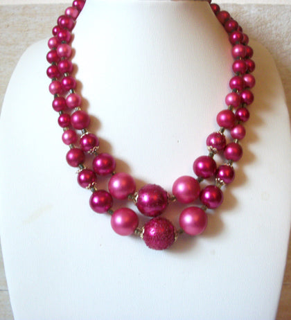 Vintage 1950s Pink Necklace 41520