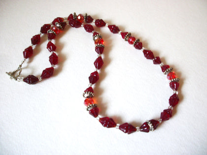 Hand Crafted Red Czech Glass Necklace 41520