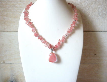 Pink Quartz Vintage Necklace 41520