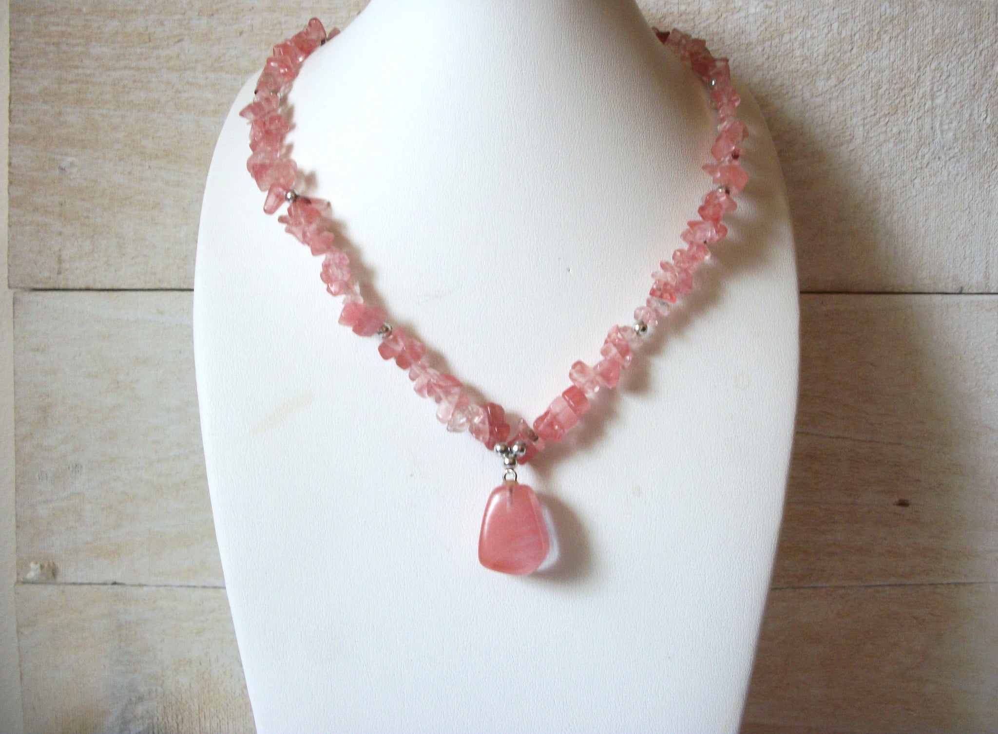 Pink Quartz Vintage Necklace 41520