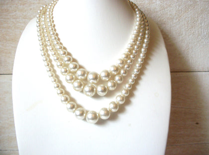 JAPAN Designer 1950s Faux Pearl Necklace 41520