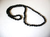 Black CZECH Glass Vintage Necklace 41520