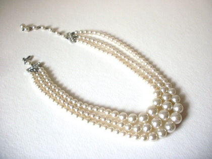 JAPAN Designer 1950s Faux Pearl Necklace 41520