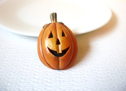 Vintage Thick Resin Pumpkin Brooch Pin 110920
