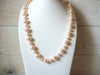Vintage Pink Faux Pearls Necklace 41720