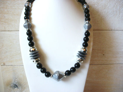 Retro Black Gray Necklace 41720