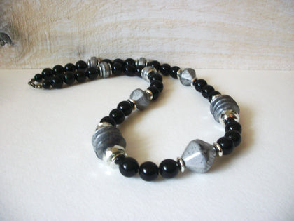 Retro Black Gray Necklace 41720
