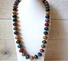 Retro Chunky Long Colorful Necklace 41720