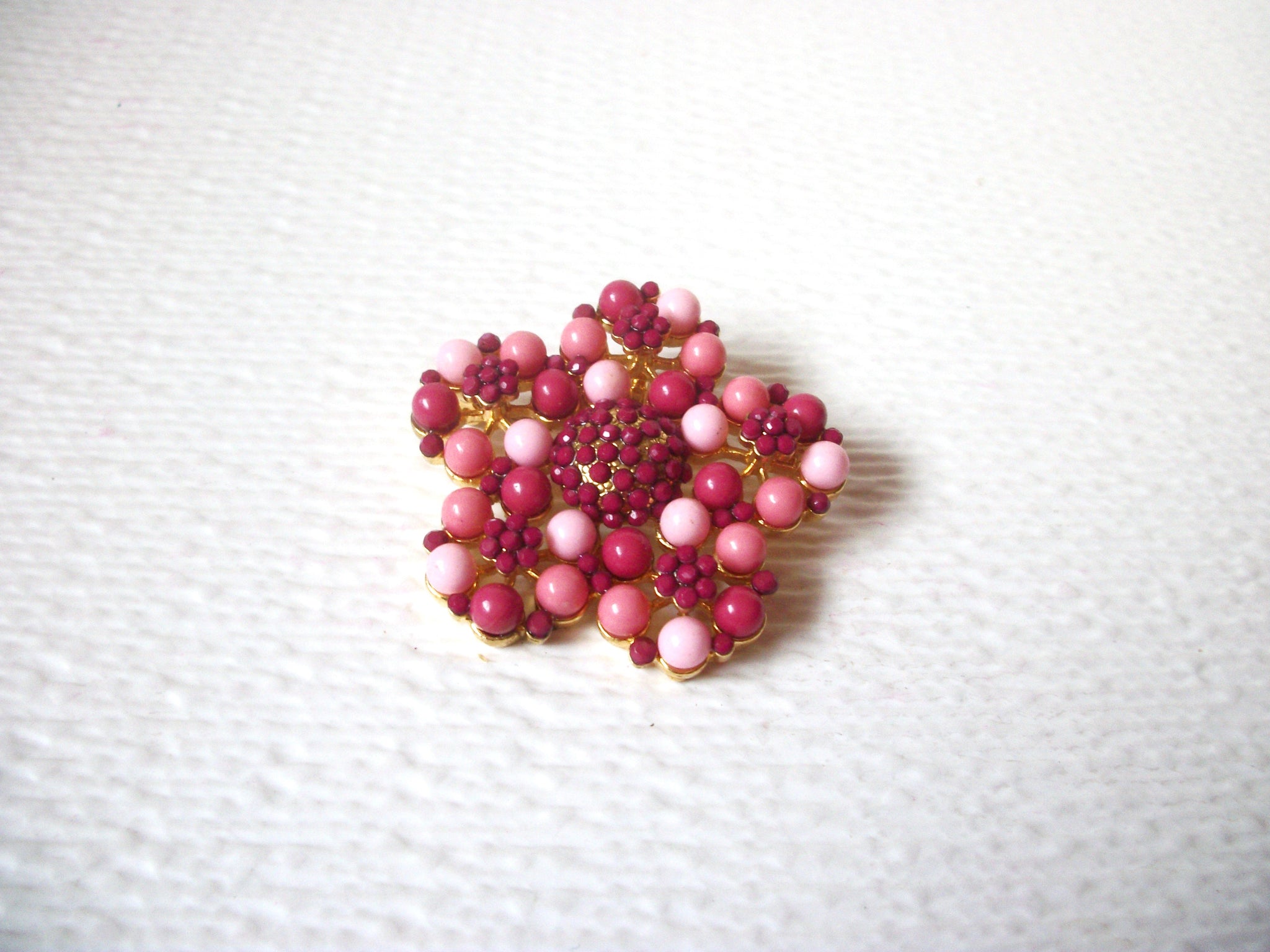 Retro Pink Fuchsia Brooch Pin Enhancer 110920