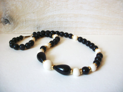 Retro Dark Blue White Gold Necklace 41820