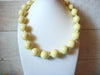 Retro Pale Yellow Chunky Necklace 41820