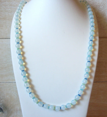 Retro Alaskan Ice Glass Necklace 41820