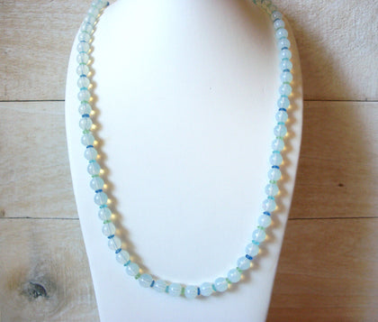 Retro Alaskan Ice Glass Necklace 41820