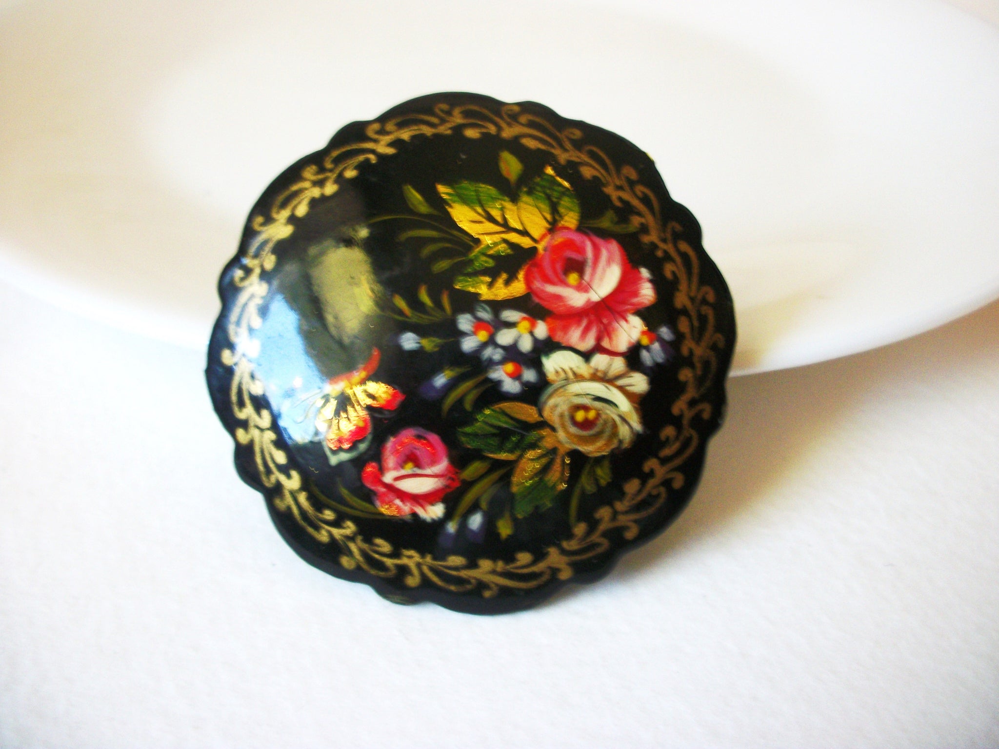 Signed Vintage Russian Flower  Brooch 42520