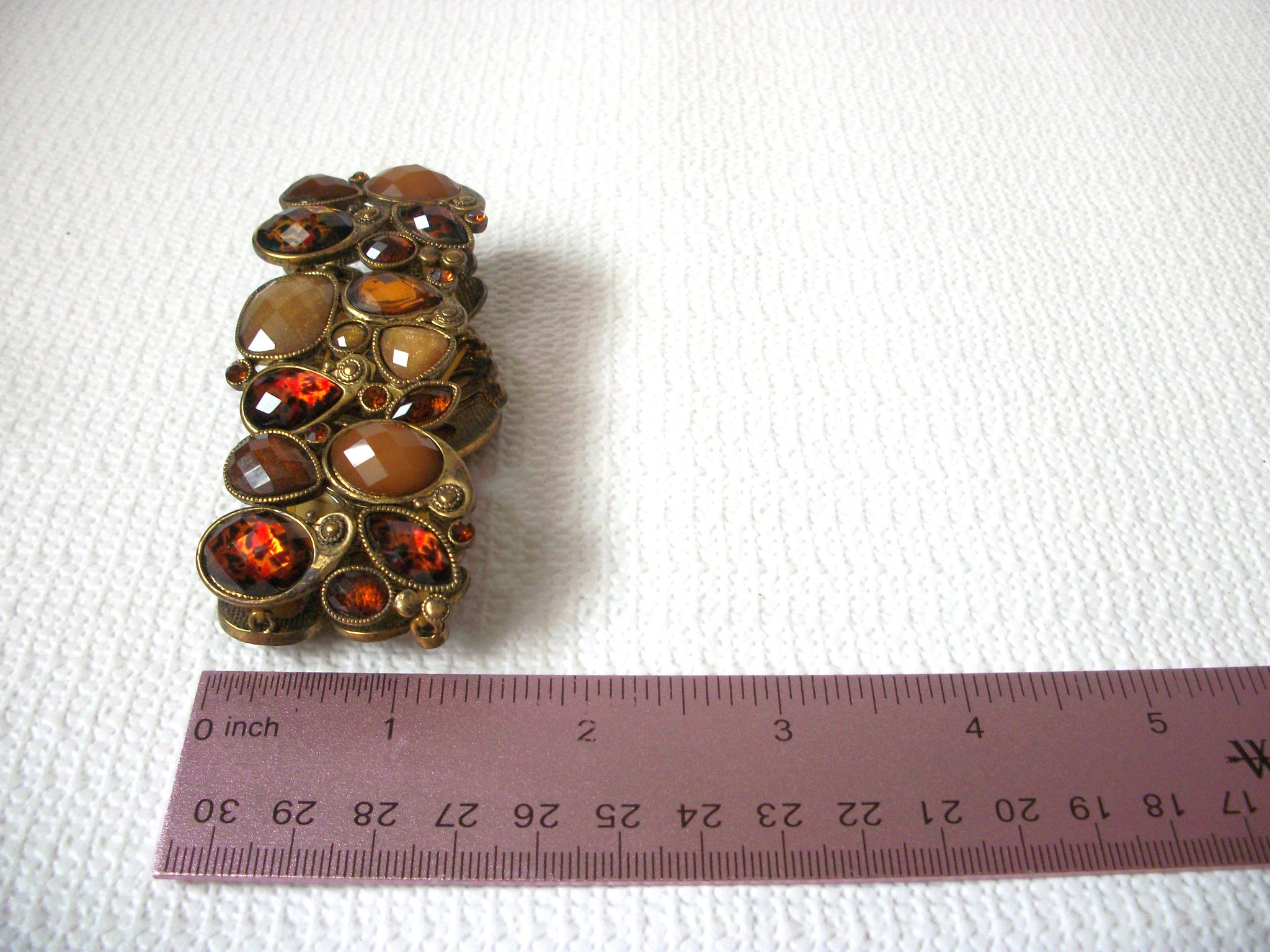 Wide Vintage Antiqued Metal Bracelet 72116D