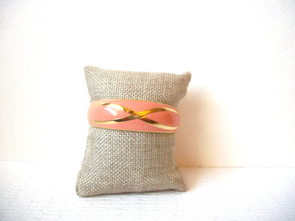Retro Coral Pink Gold Cuff Bracelet 111020