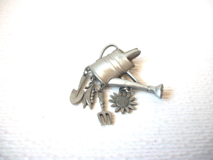 Vintage JJ Gardner Pewter Brooch Pin 111020
