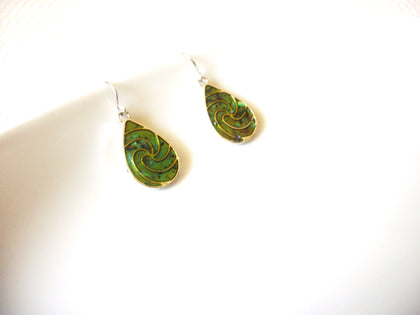 Bohemian Enameled Green Earrings 42520