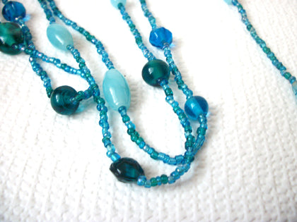 Vintage Glass 56 Inch Necklace 72116D