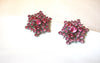 Vintage Pink Rhinestones Earrings 42520