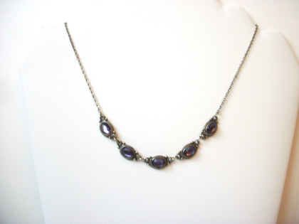 Vintage Victorian Necklace 72116D Amethyst Glass Stones