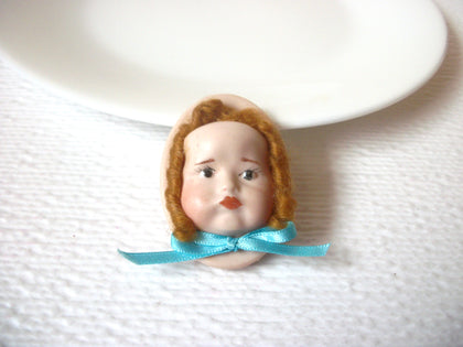Vintage Porcelain Doll Brooch Pin 111120